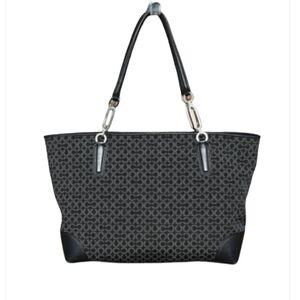 Coach Madison Shoulder Bag East West Graysilver Signature Tote Black 26767